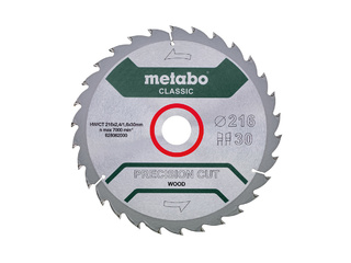 Диск пильный Metabo Precision Cut Wood - Classic 216x30x30T