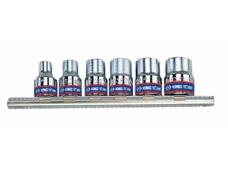 Набор торцевых головок KING TONY E-TORX 3/8"DR E8-E18, 6 шт.