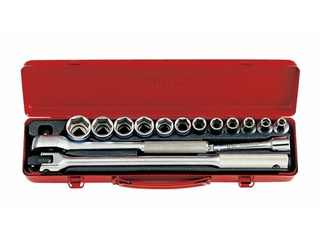 Набор торцевых головок и ключей KING TONY 1/2"DR 8-27 мм, 15 предметов