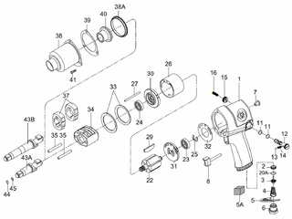 Корпус ударного механизма в сборе KING TONY 33411-BTK5
