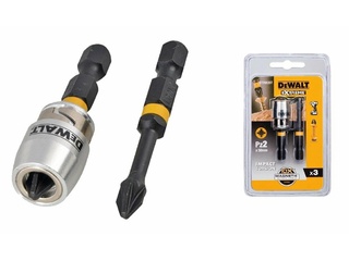Бита ударная и держатель DeWALT EXTREME IMPACT TORSION PZ2 50 мм (3 шт.)