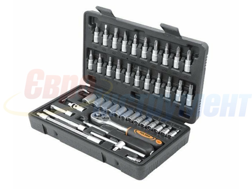 Набор торцевых головок TOLSEN "Профи" 1/4"DR (46 шт.)