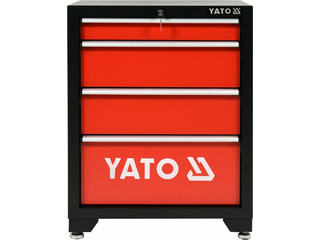 Тумба красная YATO, 4 полки