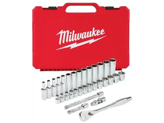 Набор метрических и дюймовых головок Milwaukee (32 шт)