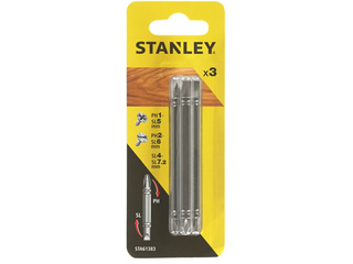 Набор бит STANLEY (Ph1-Sl5 Sl4-7.2 Ph2-Sl6 86 мм) двусторонние (3 шт.)