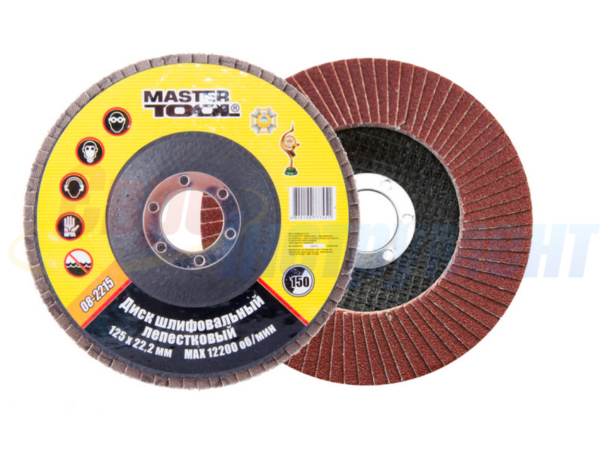 Диск шлифовальный лепестковый MASTERTOOL Т27 зерно 150 125х22 мм