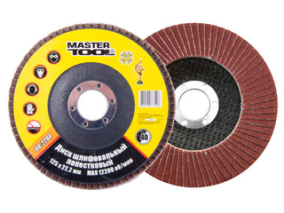 Диск шлифовальный лепестковый MASTERTOOL Т27 зерно 40 125х22 мм