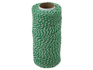 Шпагат бавовняний Радосвіт 630 текс, 100 м, біло-зелений