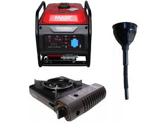 Генератор бензиновый инверторный MAST GROUP YH5000iO + Газовая плита + Лейка